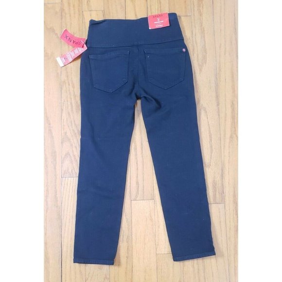 NWT Spanx The Signature Capri Jeans Black Cropped Side Zip Size 24 - Picture 6 of 8
